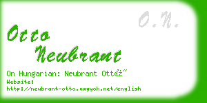 otto neubrant business card